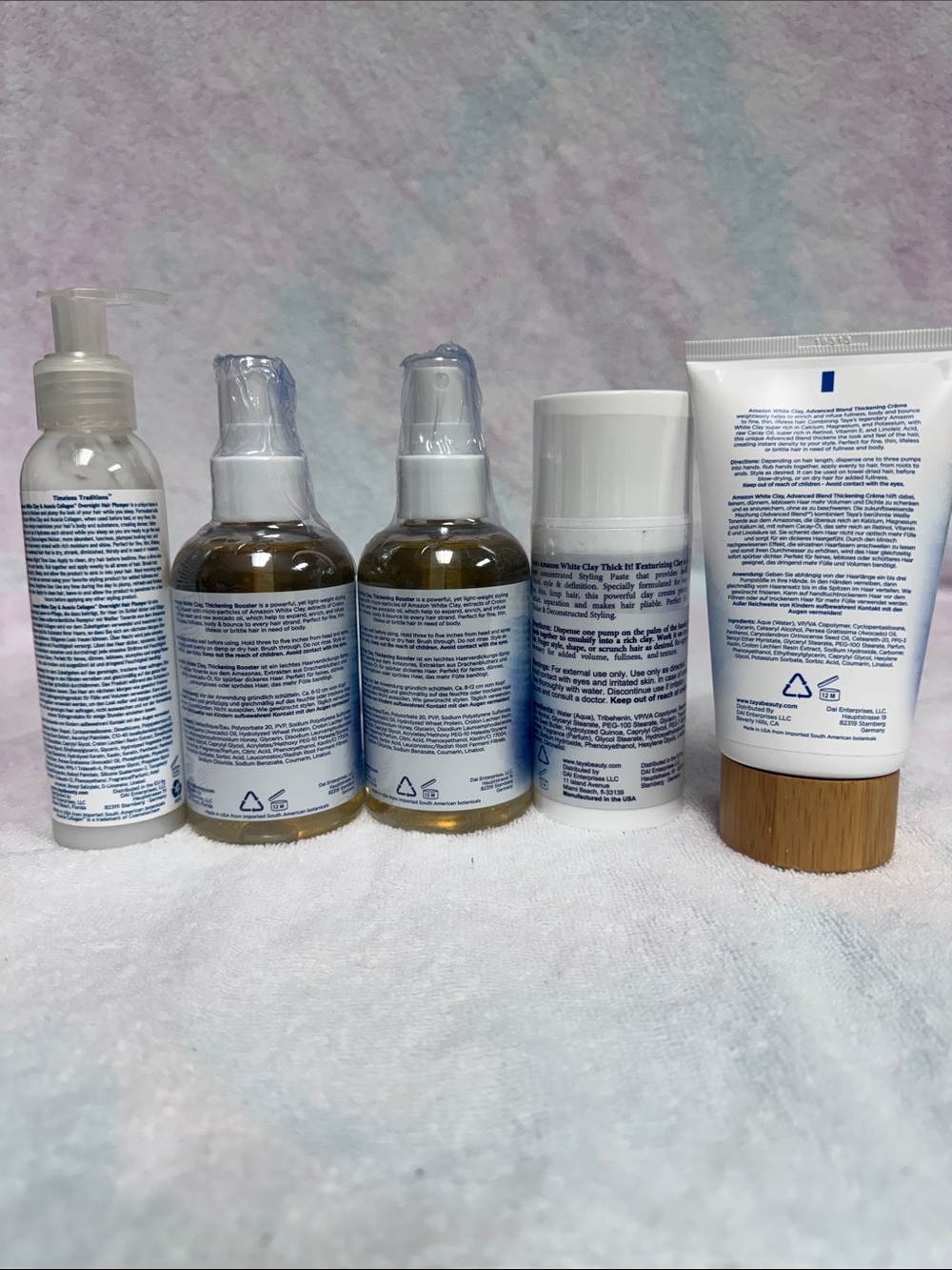 Taya Amazon White Clay Haircare Set in Blue and White - Picture 6 of 6